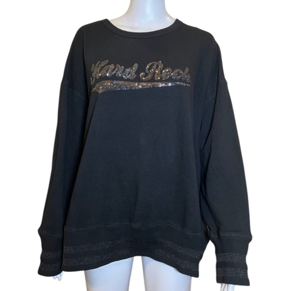 Women's Hard Rock Cafe Sweatshirt‎ XXL Black - Picture 2 of 9